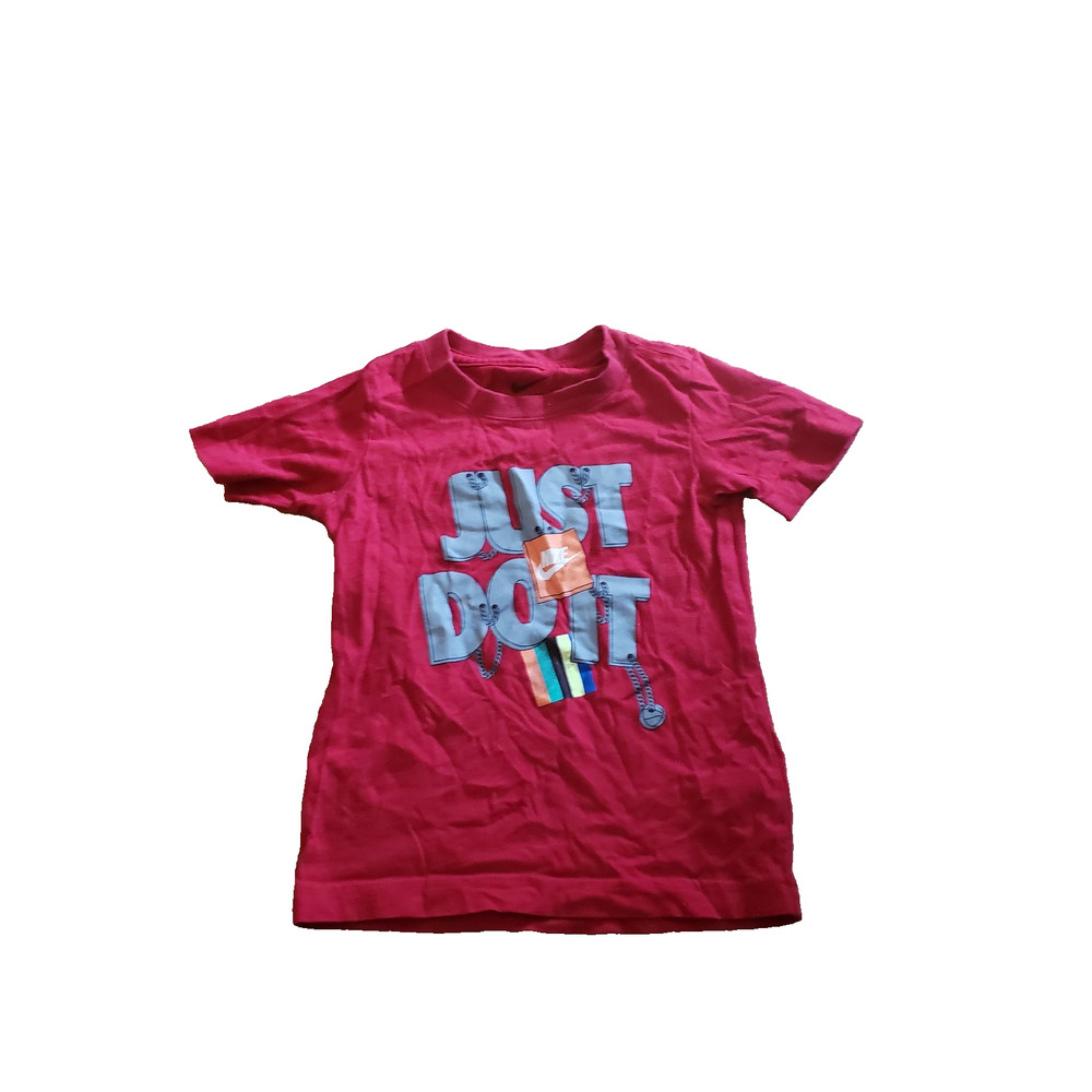 Nike Toddler Boys Red Just Do It Graphic T-Shirt Size 4T